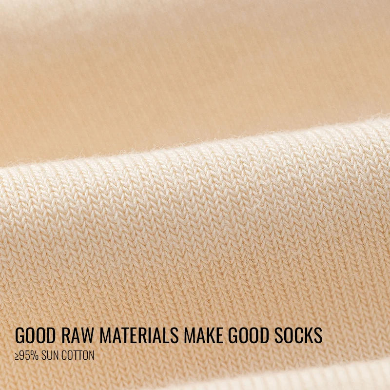 MiiOW 100% Pure Cotton Socks Men Business Dress Long Sock Black White Breathable Sport Sock Antibacterial Anti Odor Crew Socks